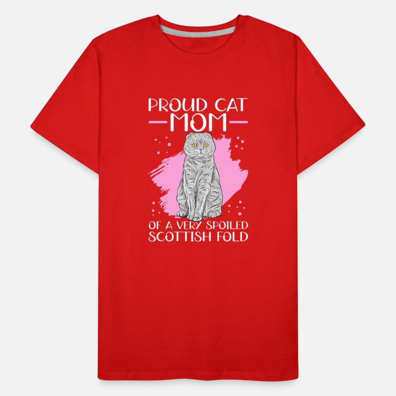 Scottish Fold-eared Cat Mom Cat Mama Gift Men's Premium Organic T-Shirt