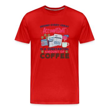 Comptable Comptable Comptable - T-shirt bio Premium Homme - rouge - Devant - Damien (186cm)