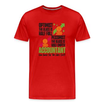 Comptable Comptable Comptable - T-shirt bio Premium Homme - rouge - Devant - Damien (186cm)