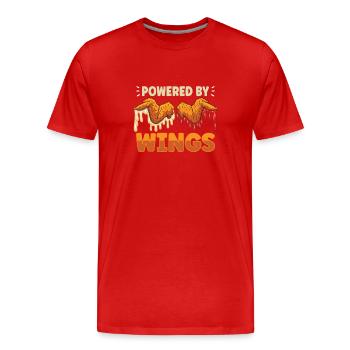 Chicken Wings Wing Hot Cooked Chicken Fast Food - Männer Premium Bio T-Shirt - Rot - Vorne - Damien (186cm)
