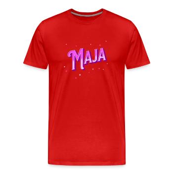 Maya name personalized - Men's Premium Organic T-Shirt - red - Front - Damien (186cm)