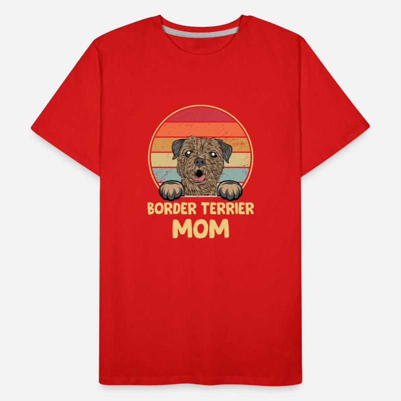 Border Terrier Geschenk Hunde Männer Premium Bio T-Shirt