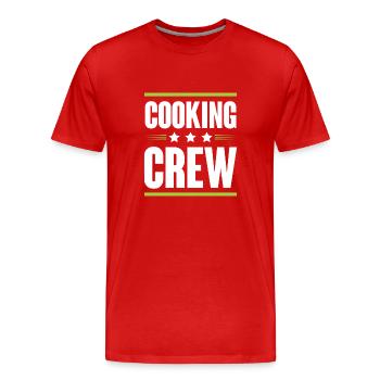 Équipe de cuisson - T-shirt bio Premium Homme - rouge - Devant - Damien (186cm)