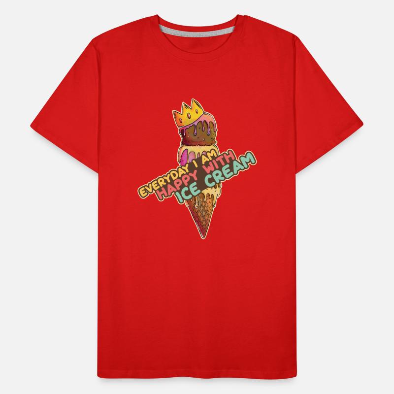 Eiscreme logo Sommer Softeis Geschenkidee Männer Premium Bio T-Shirt