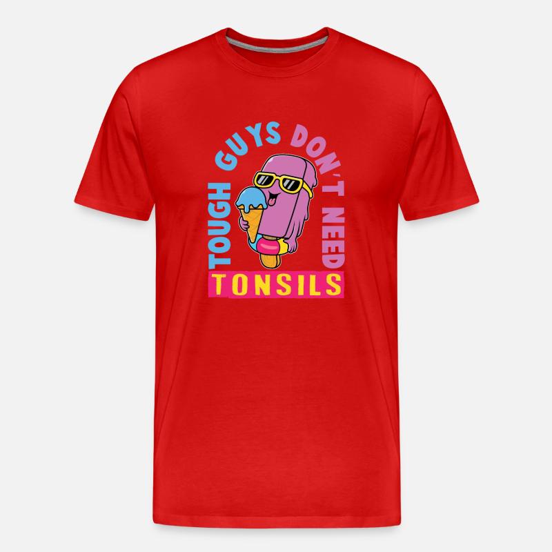 Eiscreme logo Sommer Softeis Geschenkidee - Männer Premium Bio T-Shirt - Rot