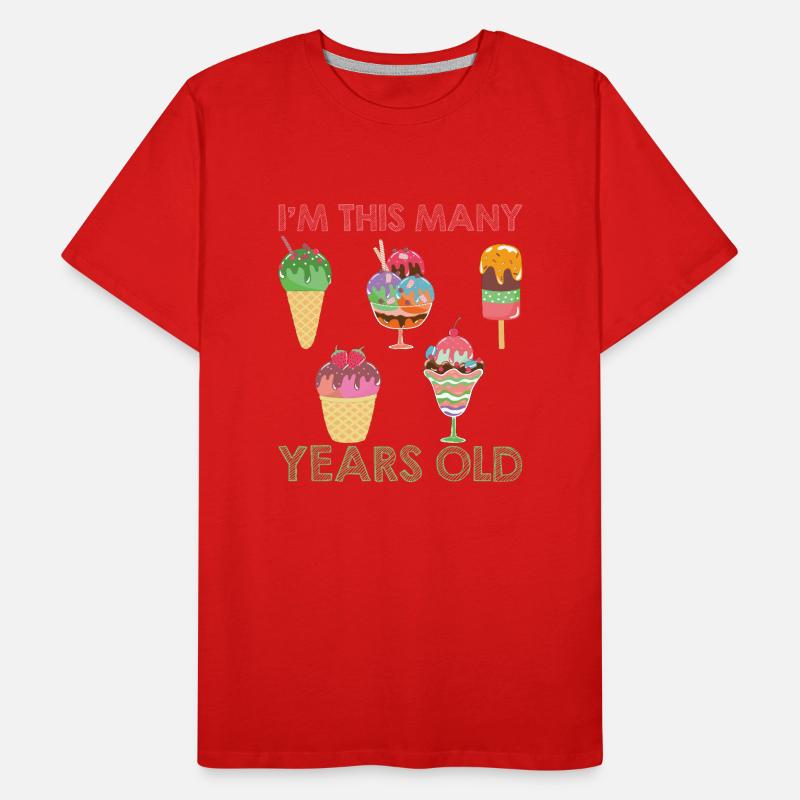 Eiscreme logo Sommer Softeis Geschenkidee Männer Premium Bio T-Shirt
