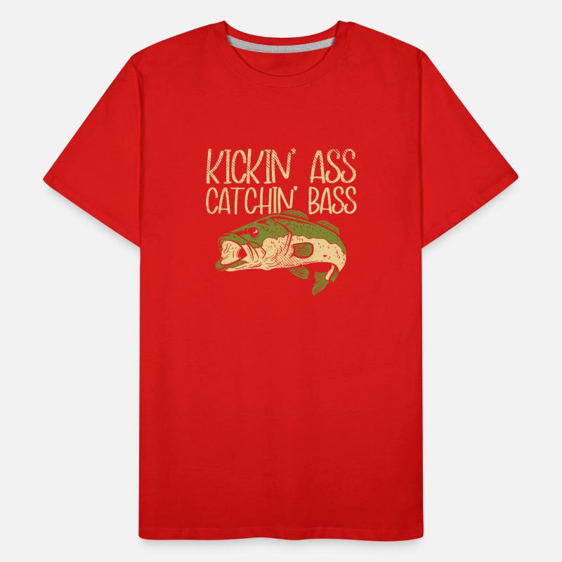 Kickin' Ass Cathin' Perch Pêche Perche Pêche Perche T-shirt bio Premium Homme