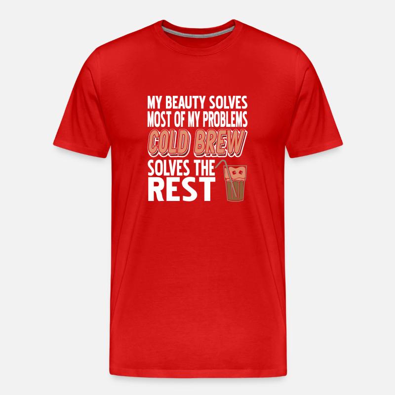 Cold brew solves the rest - Männer Premium Bio T-Shirt - Rot