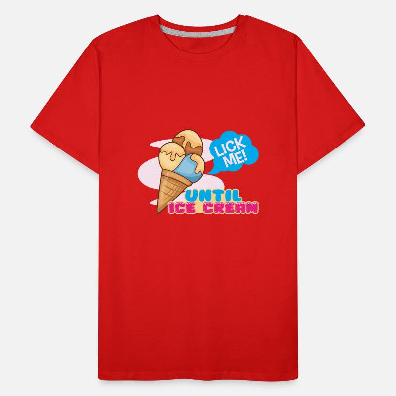 Eiscreme logo Sommer Softeis Geschenkidee Männer Premium Bio T-Shirt
