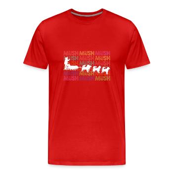 Sled Dog Racing Sled Dogs Gift - Men's Premium Organic T-Shirt - red - Front - Damien (186cm)