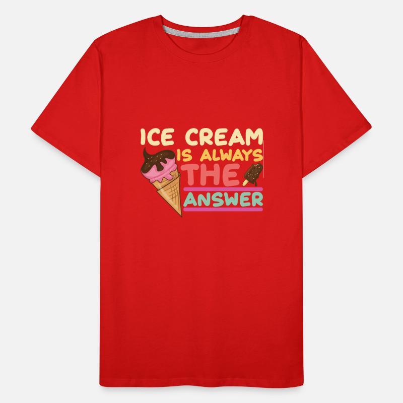 Eiscreme logo Sommer Softeis Geschenkidee Männer Premium Bio T-Shirt