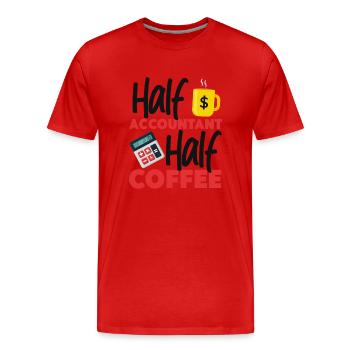 Comptable Comptable Comptable - T-shirt bio Premium Homme - rouge - Devant - Damien (186cm)