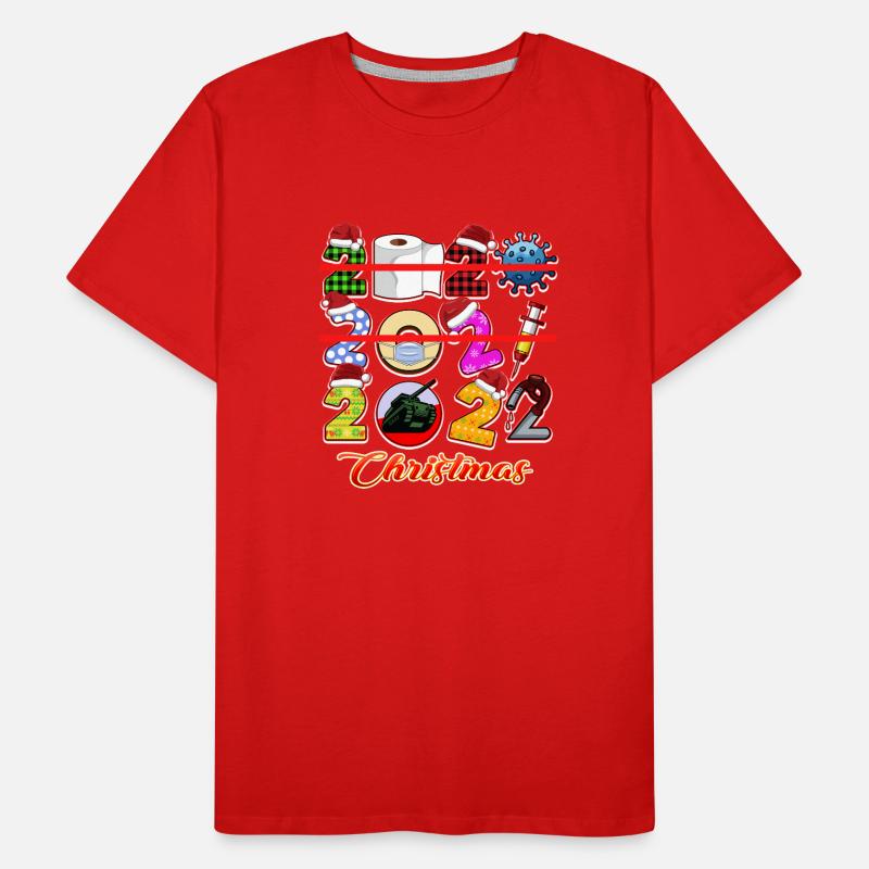 Conception de texte de Noël amusant - Noël moche T-shirt bio Premium Homme