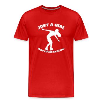 Rollschuh Inline skaten Mädchen Inliner Skaterin - Männer Premium Bio T-Shirt - Rot - Vorne - Damien (186cm)