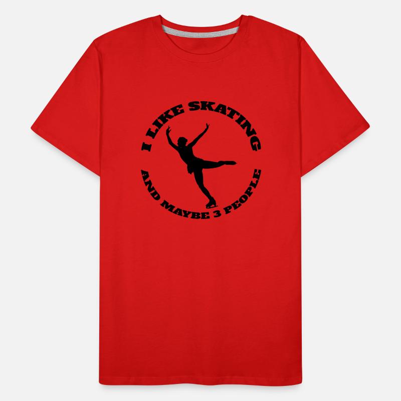 Schlittschuh Eiskunstlaufen Eislauf Eiskunstlauf Männer Premium Bio T-Shirt