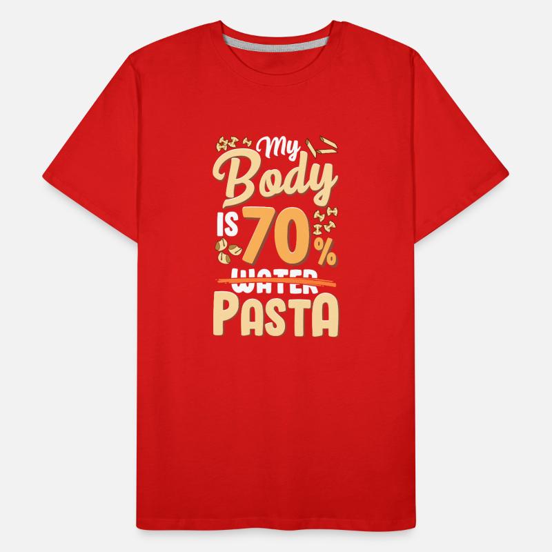 Mon corps est composé à 70% de pâtes T-shirt bio Premium Homme