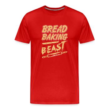 Bête boulangère - T-shirt bio Premium Homme - rouge - Devant - Damien (186cm)