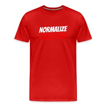 Wiederherstellung Normalisieren Erholung Erholen - Männer Premium Bio T-Shirt - Rot - Vorne - Damien (186cm)