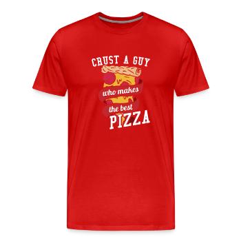 Pizza Baker Pizza Lovers Pizza Gift - Men's Premium Organic T-Shirt - red - Front - Damien (186cm)