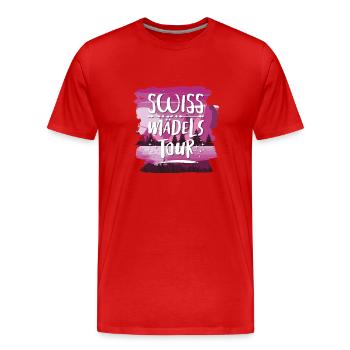 Swiss Mädels Tour - Männer Premium Bio T-Shirt - Rot - Vorne - Damien (186cm)