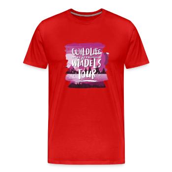 Wildlife Mädels Tour - Männer Premium Bio T-Shirt - Rot - Vorne - Damien (186cm)