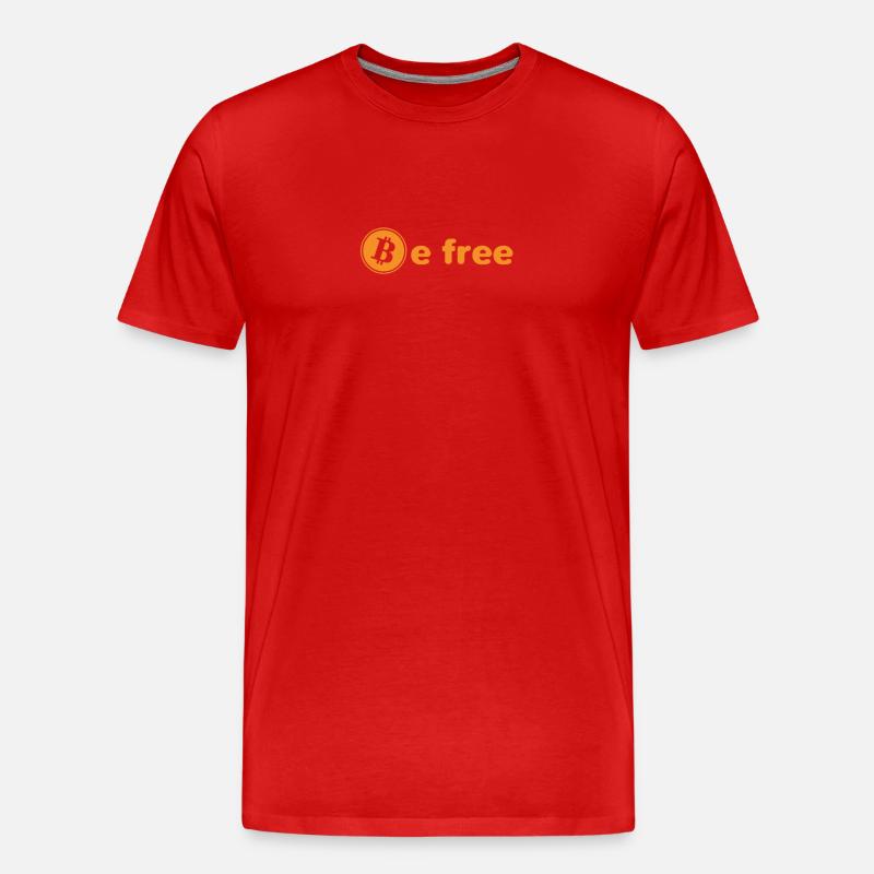 Digitales Gold sei Frei - Männer Premium Bio T-Shirt - Rot