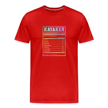 Kayaker Information And Nutritional Facts Canoe Ka - Männer Premium Bio T-Shirt - Rot - Vorne - Damien (186cm)