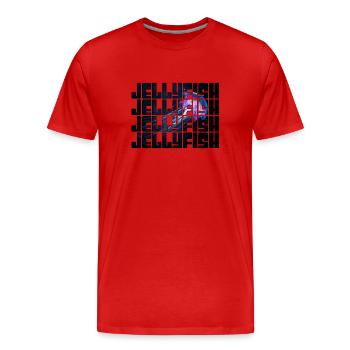 Méduse - T-shirt bio Premium Homme - rouge - Devant - Damien (186cm)