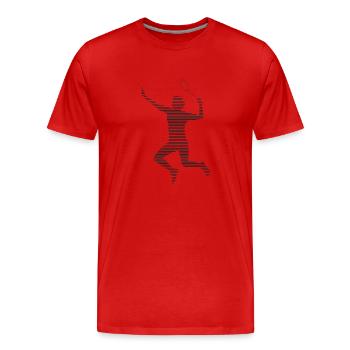 Badminton - T-shirt bio Premium Homme - rouge - Devant - Damien (186cm)