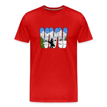 Snowboarding Snowboard Snowboarder - Männer Premium Bio T-Shirt - Rot - Vorne - Damien (186cm)