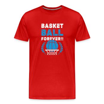 basketball cooler spruch - Männer Premium Bio T-Shirt - Rot - Vorne - Damien (186cm)