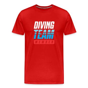 Diving Team - Männer Premium Bio T-Shirt - Rot - Vorne - Damien (186cm)