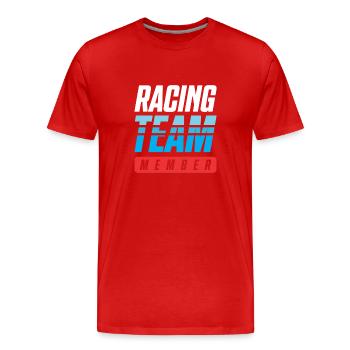 Racing Team - Männer Premium Bio T-Shirt - Rot - Vorne - Damien (186cm)