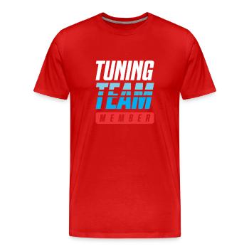 Équipe de tuning - T-shirt bio Premium Homme - rouge - Devant - Damien (186cm)