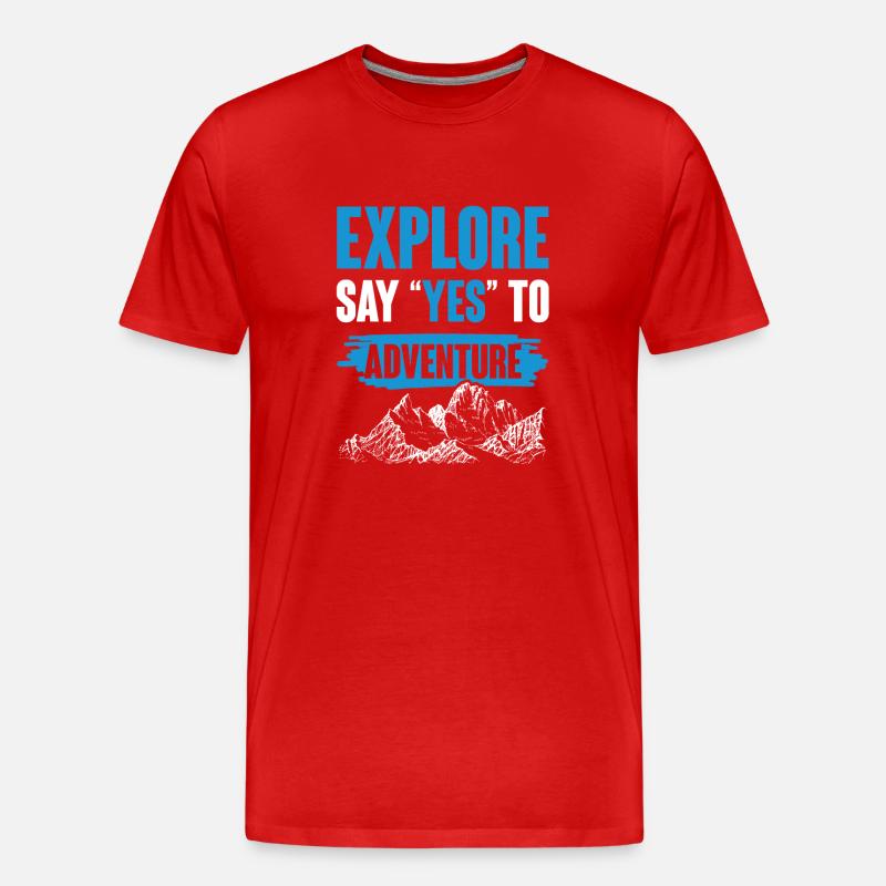 abenteuer klettern - Männer Premium Bio T-Shirt - Rot