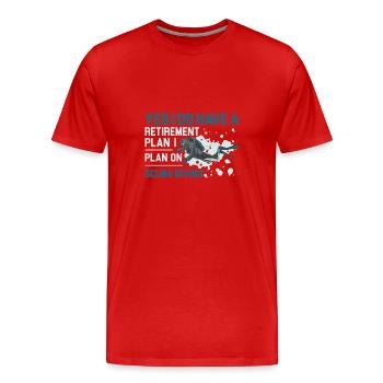 Cadeau de plongée sous-marine plongeur sous-marin - T-shirt bio Premium Homme - rouge - Devant - Damien (186cm)
