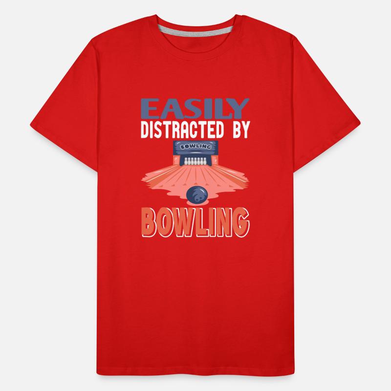 Easily Distractes by bowling Men's Premium Organic T-Shirt