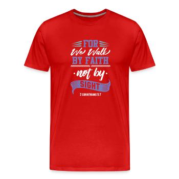 Bible faith - Men's Premium Organic T-Shirt - red - Front - Damien (186cm)