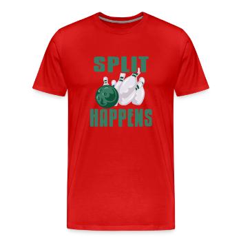Split Happens - Männer Premium Bio T-Shirt - Rot - Vorne - Damien (186cm)