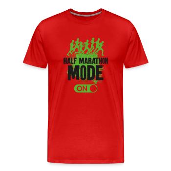 Running Runner Semi-Marathon - T-shirt bio Premium Homme - rouge - Devant - Damien (186cm)