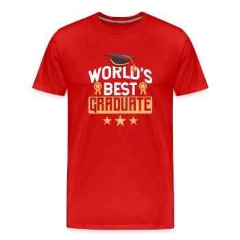 La meilleure célébration de remise des diplômes d’études supérieures au monde - T-shirt bio Premium Homme - rouge - Devant - Damien (186cm)