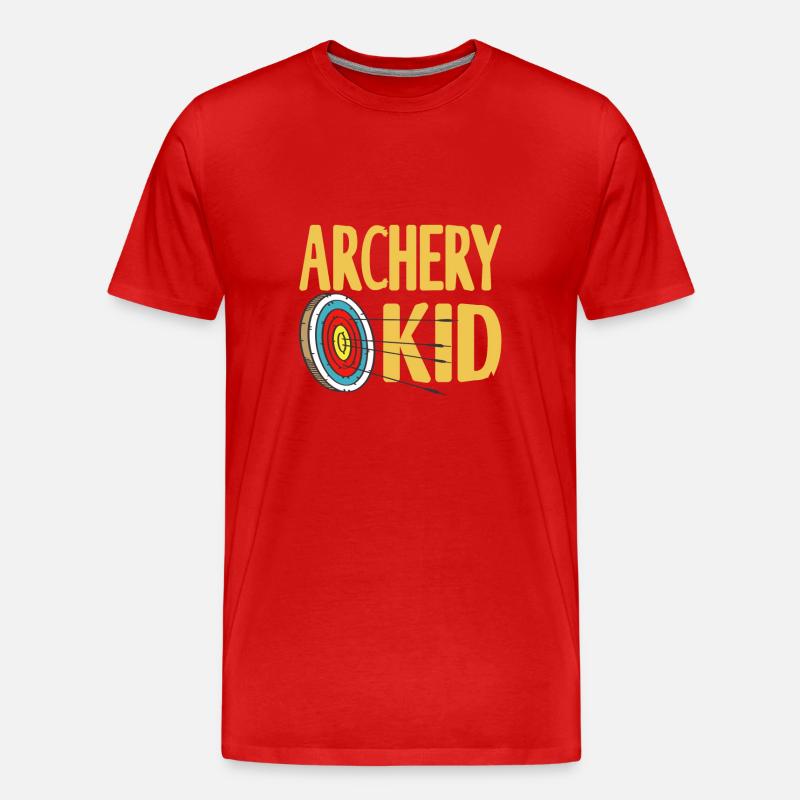 Bogenschütze - Archery Kid - Männer Premium Bio T-Shirt - Rot