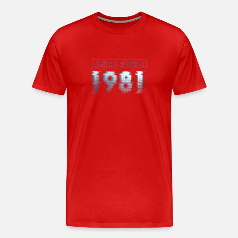 Limited Edition 1981 Graffiti - Männer Premium Bio T-Shirt - Rot