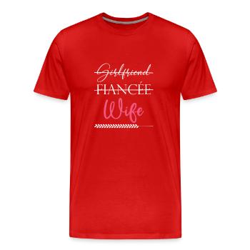 ehefrau paare liebe - Männer Premium Bio T-Shirt - Rot - Vorne - Damien (186cm)