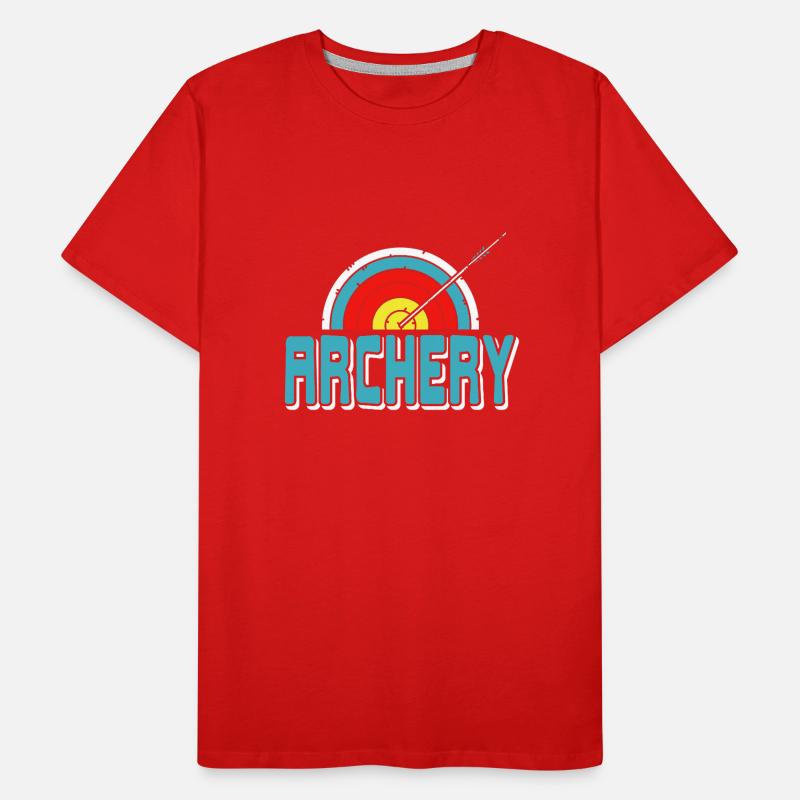 Tir à l’arc avec flèche et cible T-shirt bio Premium Homme