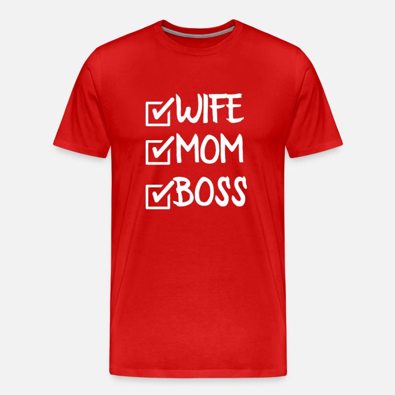 EHEFRAU MUTTER CHEF - Männer Premium Bio T-Shirt - Rot