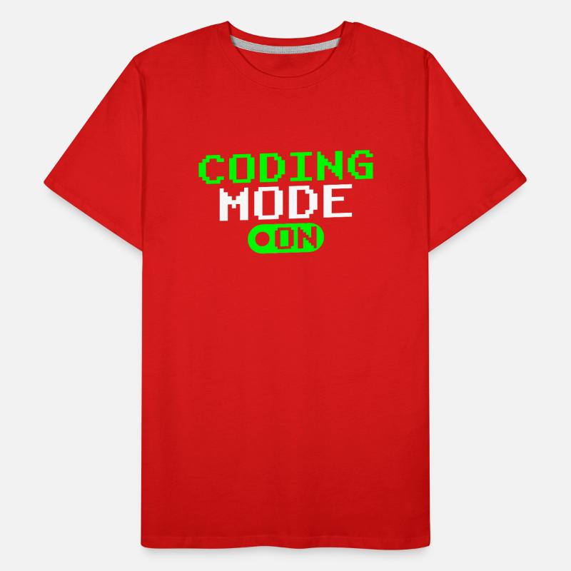 Programmiermodus Ein Coding Programmierer Coder Männer Premium Bio T-Shirt