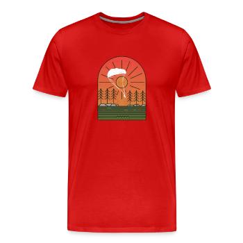 Cool drôle de parachutisme Lover Skydiver Case - T-shirt bio Premium Homme - rouge - Devant - Damien (186cm)