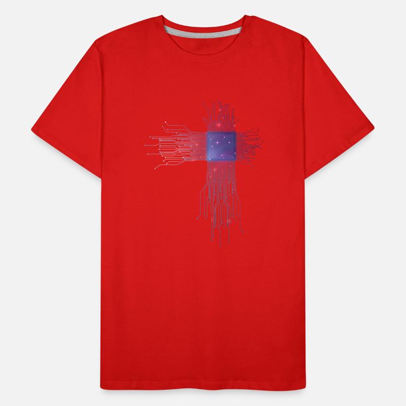 CPU Processor Computer Scientist Electrician Men's Premium Organic T-Shirt