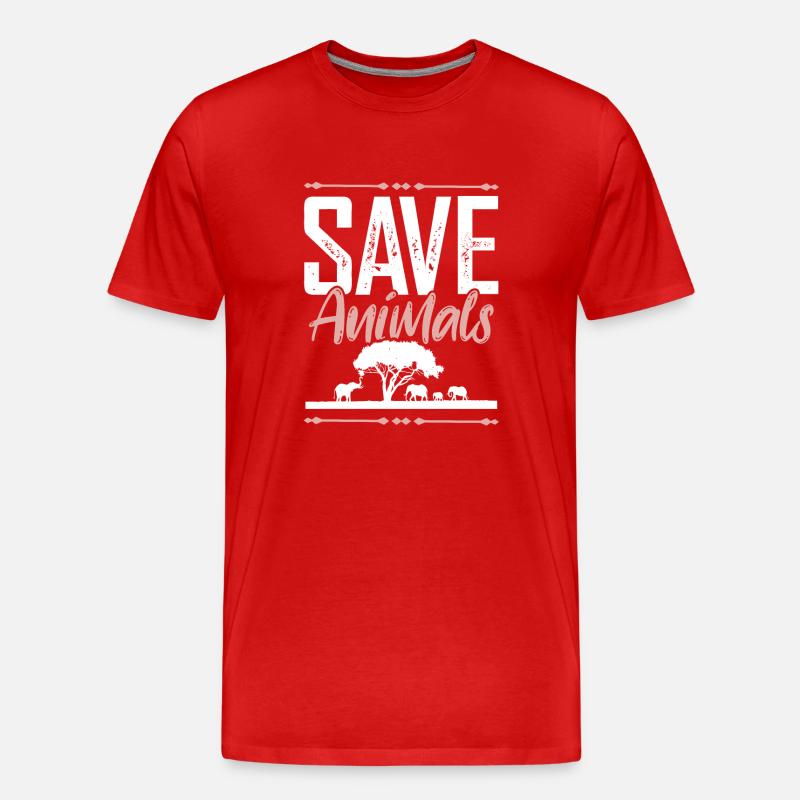 tierschutz spruch - Männer Premium Bio T-Shirt - Rot